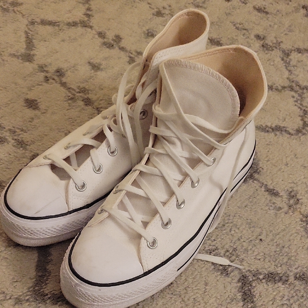 Converse Cream High-Top Sneakers